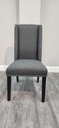 Baron Fabric Gray Studded Dining Chair 
