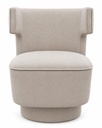 Dottie Modern Swivel Chair-Grey & Ivory Patterned  