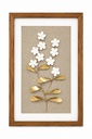 White and Crystal 3D Floral Wallart 