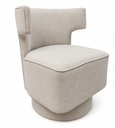 Dottie Modern Swivel Chair-Grey & Ivory Patterned  
