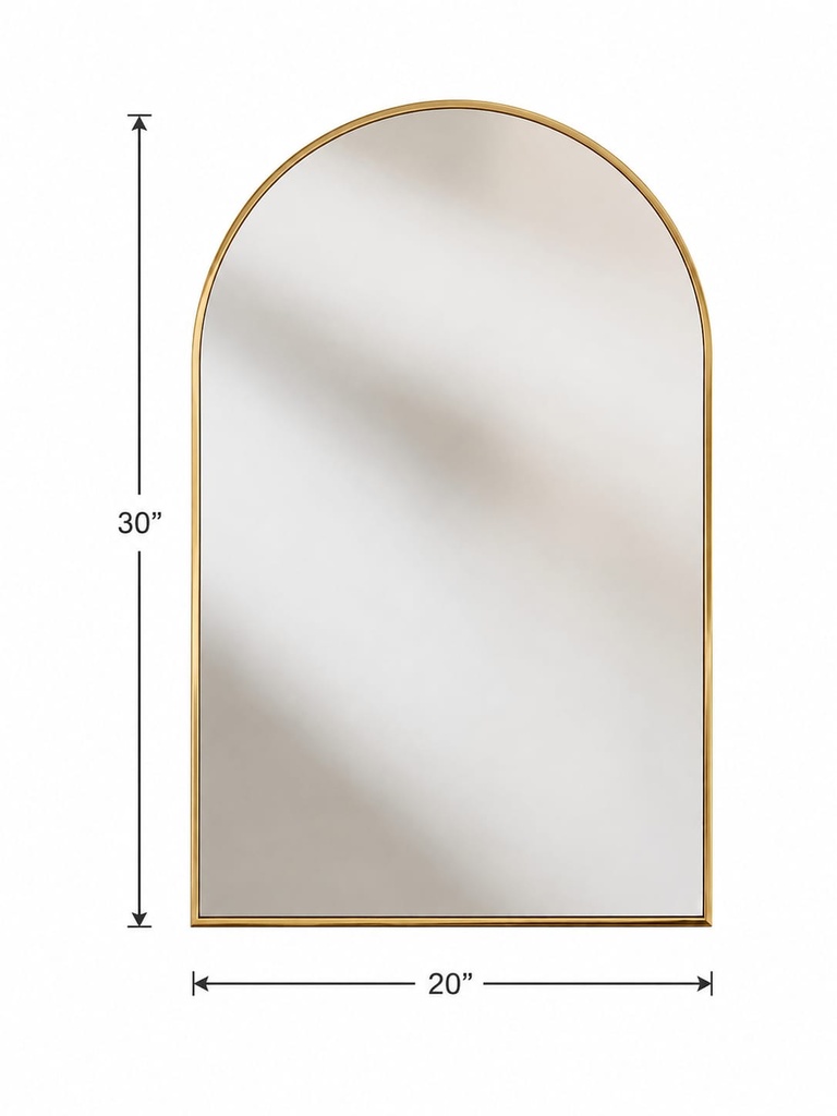 20X30" L&F DECORATIVE CURVED MIRROR - GOLD