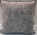 19X19" Navy & White Pattern Pillow 