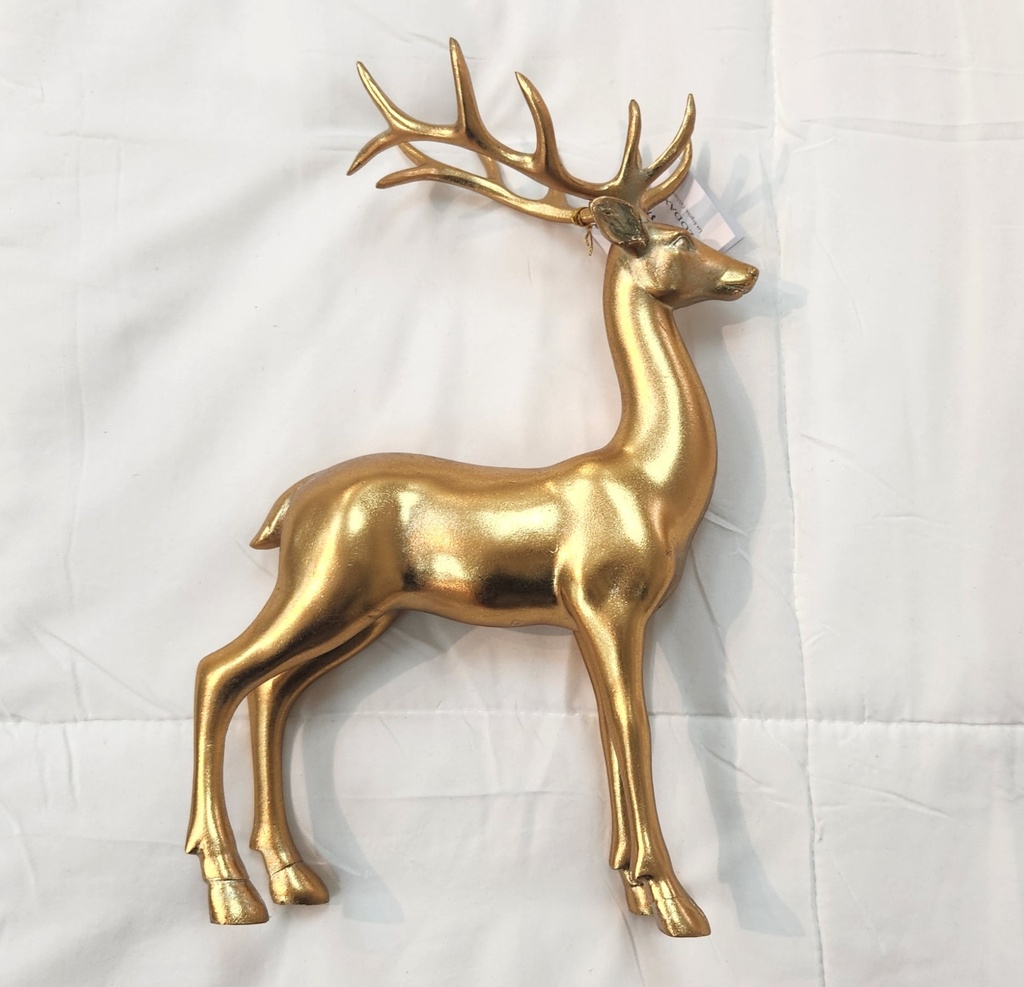   LARGE GOLD DEER LOOKING AHEAD