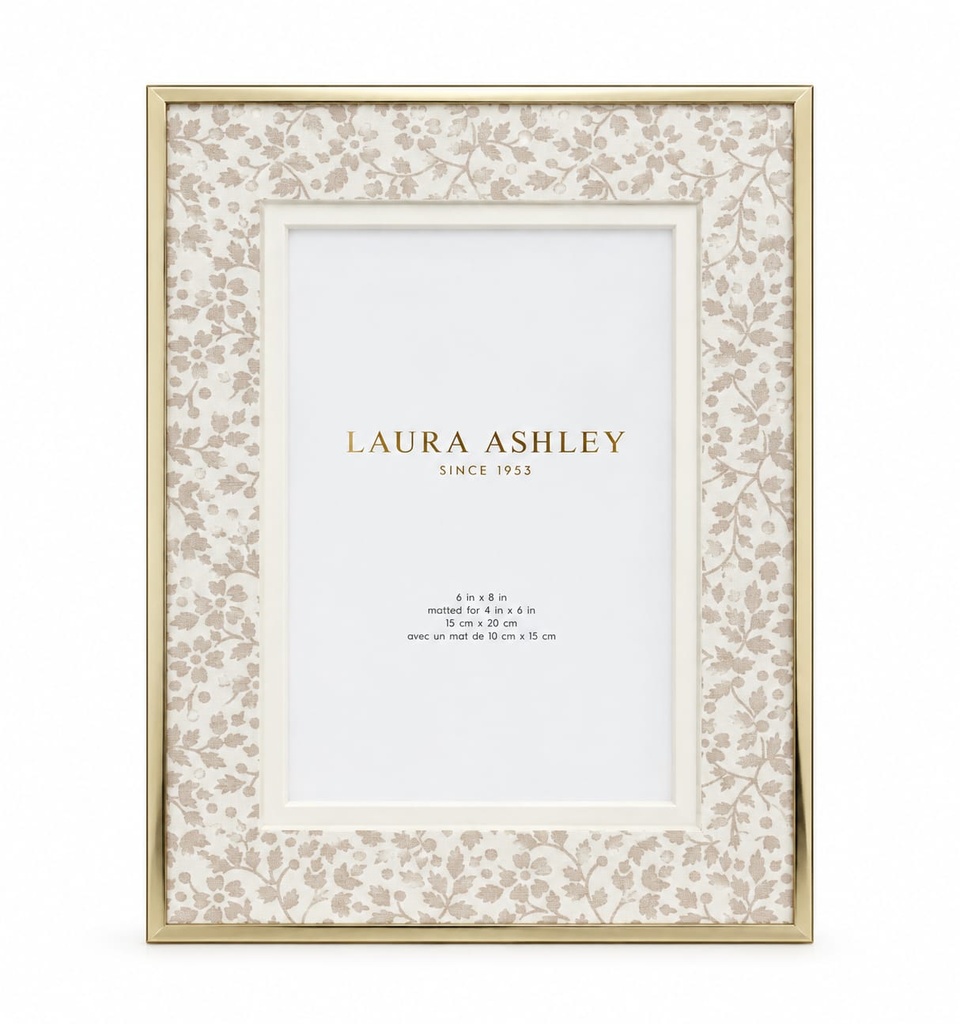 4" x 6" Laura Ashley Gold & Floral Picture Frame 