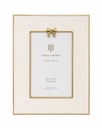 4" x 6" White & Gold Bow Detail Picture Frame 