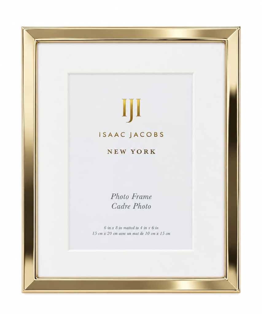 4" x 6" I.Jacobs Gold  Picture Frame 