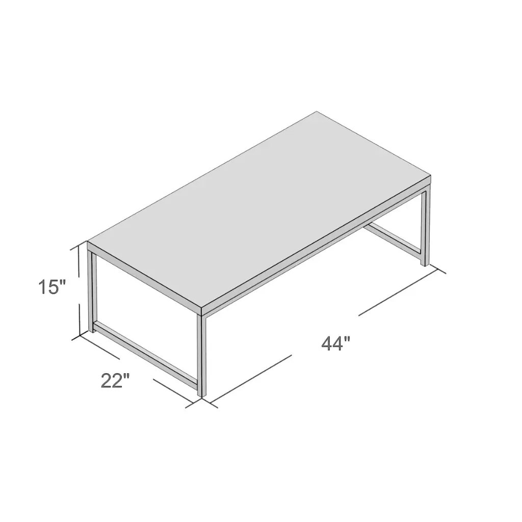 Chrome & White Agadir Coffee Table