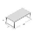 Chrome & White Agadir Coffee Table