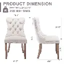 Velvet Tufted Dining Chair -Beige