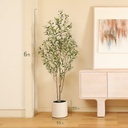 6FT Faux Olive Tree in Ivory Planter 