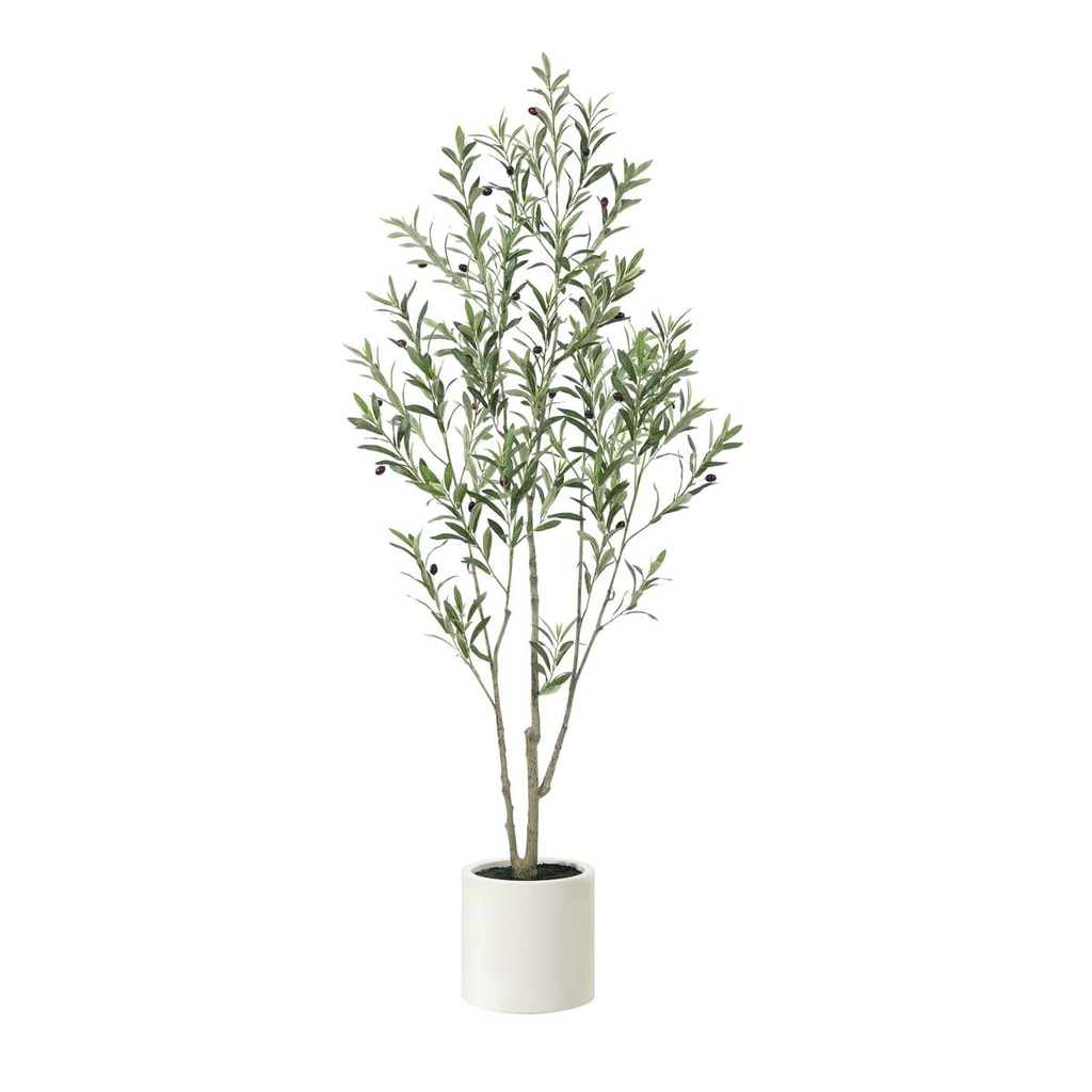 6FT Faux Olive Tree in Ivory Planter 