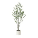 6FT Faux Olive Tree in Ivory Planter 