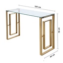 Gold metal/glass console table