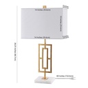 Amora 26.25" gold leaf/white table lamp