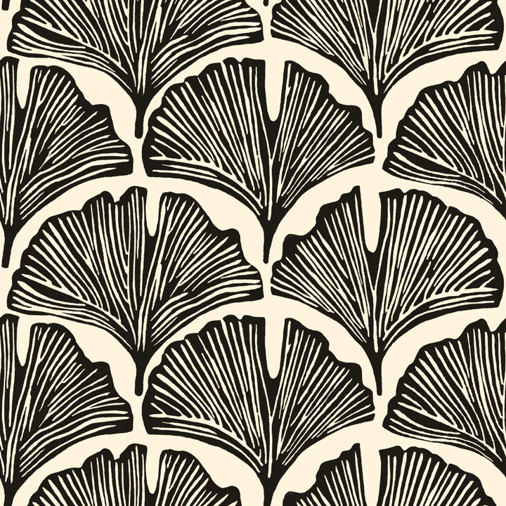 FEATHER PALM ZEBRA BLACK PALM WALLPAPER