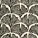 FEATHER PALM ZEBRA BLACK PALM WALLPAPER