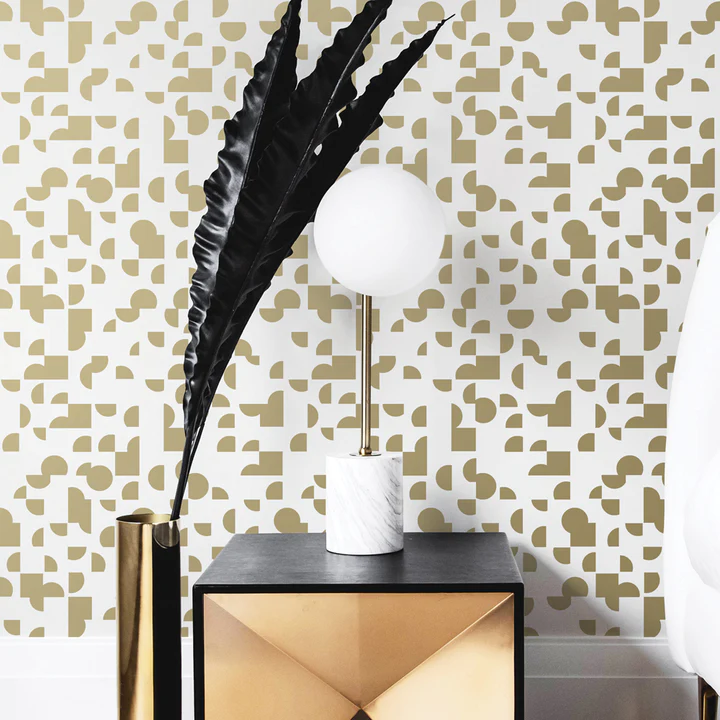 MOD GEO SOIREE GOLD WALLPAPER