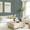 FAUX GRASS CLOTH TEXTURED CHAMBRAY WALLPAPER