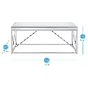 Flori Glass Top Coffee Table-Chrome 