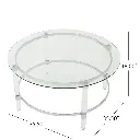  36X18" VOBSTER METAL & ACRYLIC COFFEE TABLE