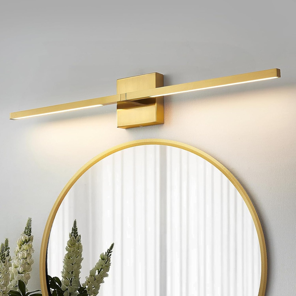 30" ROTATABLE GOLD BATHROOM VANITY LIGHT FIXTURE
