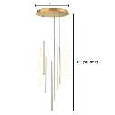 GOLD CLUSTER CYLINDER LED PENDANT FOR STAIRWELL