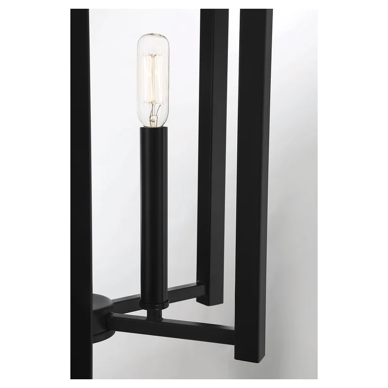 BLACK LANTERN LIGHT FIXTURE