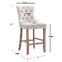 27.2 MODERN VELVET BAR COUNTER STOOL 