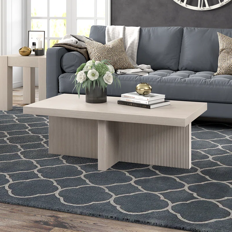 ALDER WHITE RECTANGULAR COFFEE TABLE