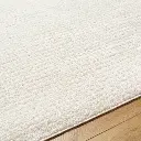 2'8" x 7'3" SOLID CREAM MACHINE WOVEN AREA RUG - RUNNER