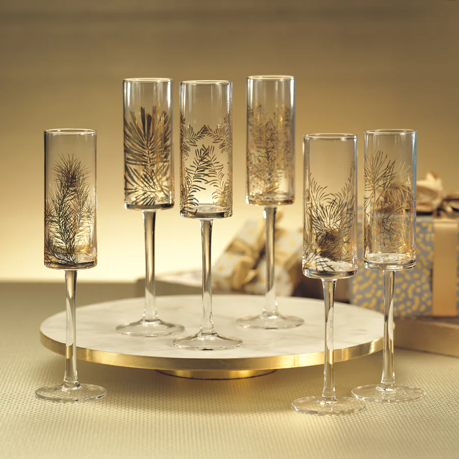 GOLDEN FIR CELEBRATION FLUTES