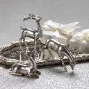 DECORATIVE SILVER REINDEER