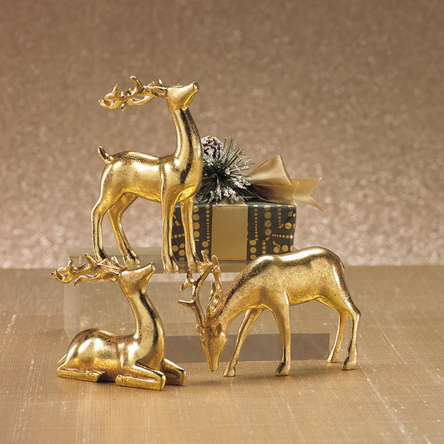 DECORATIVE GOLD REINDEER 