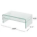 TEMPERED GLASS COFFEE TABLE WITH STORAGE