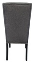Baron Fabric Gray Studded Dining Chair 