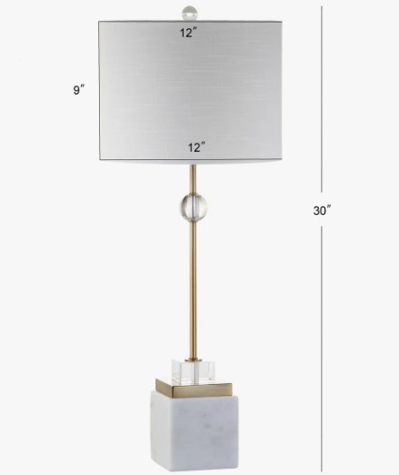 30" Whitaker Marble Base Table Lamp   