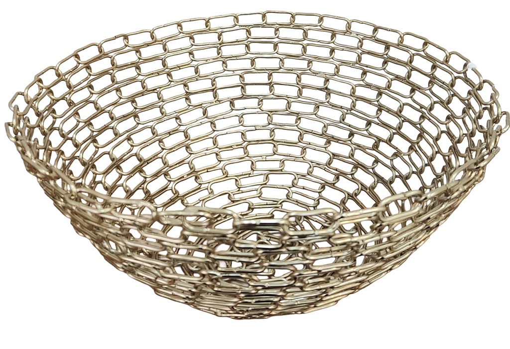 Gold Chain Linked Bowl Large 