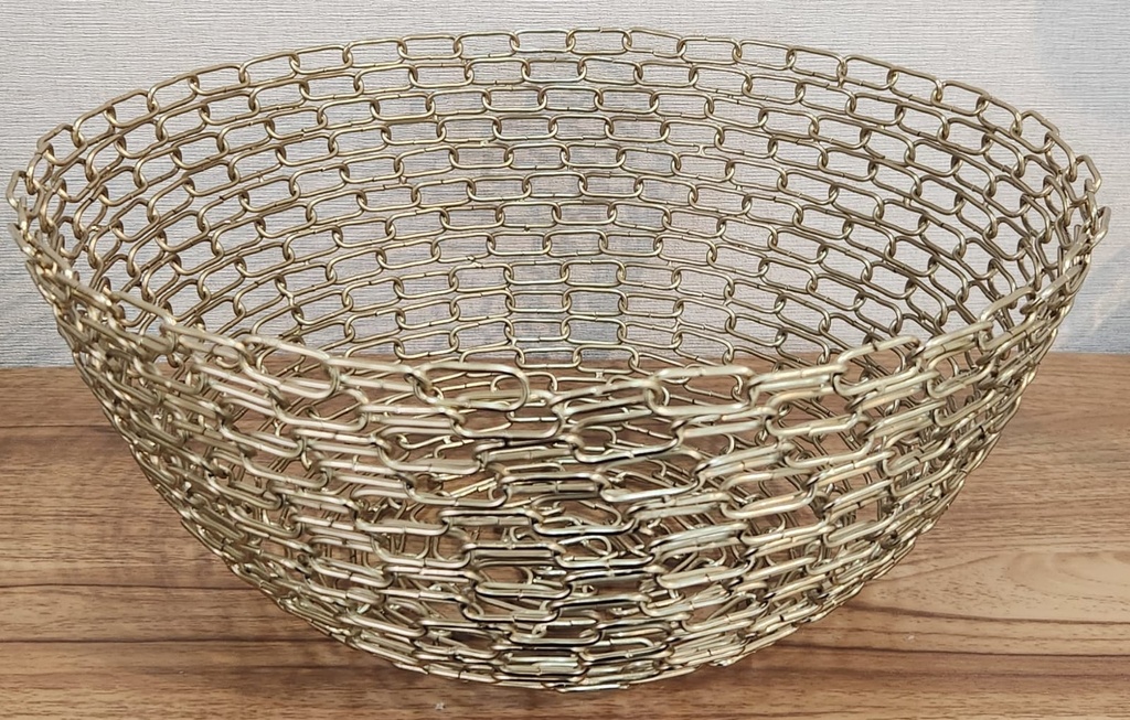 Gold Chain Linked Bowl Medium