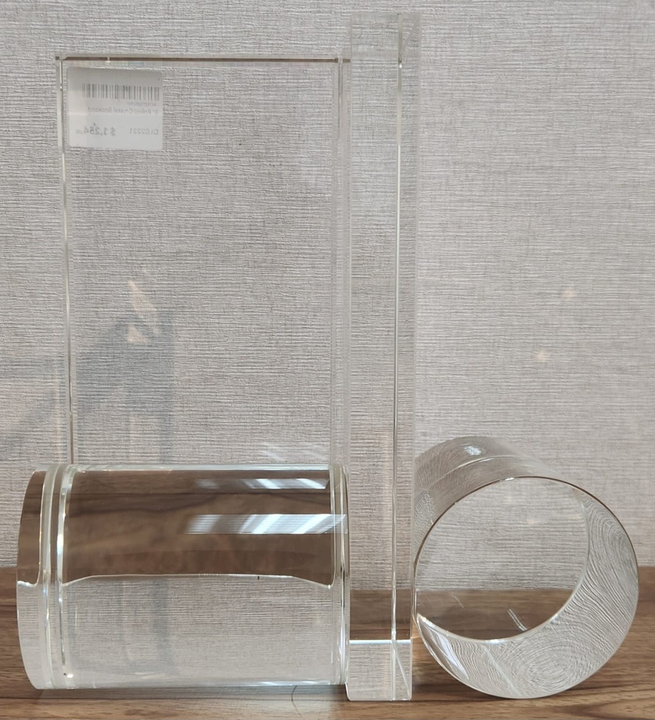 8" Rolled Crystal Bookend