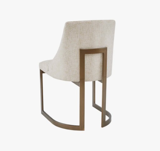 Averett Gold & Ivory Abstract Dining Chair 