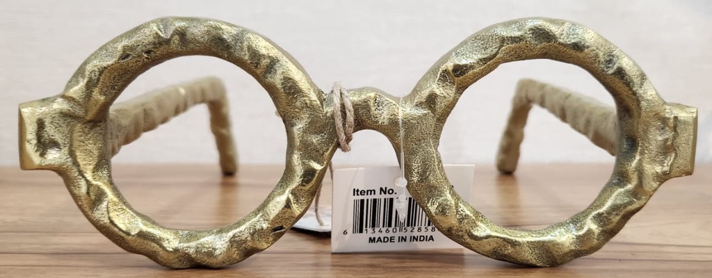  Aluminum Sculptural 
Eyeglasses -Gold 