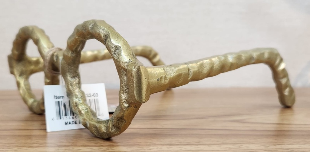  Aluminum Sculptural 
Eyeglasses -Gold 