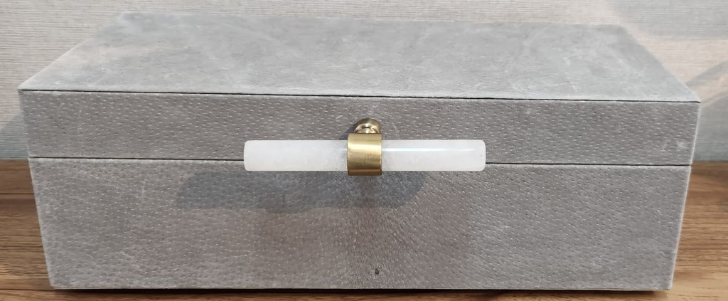 12" Avea Gray Suede Box