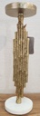 14" Metal Contemporary Candle 
Holder, Gold