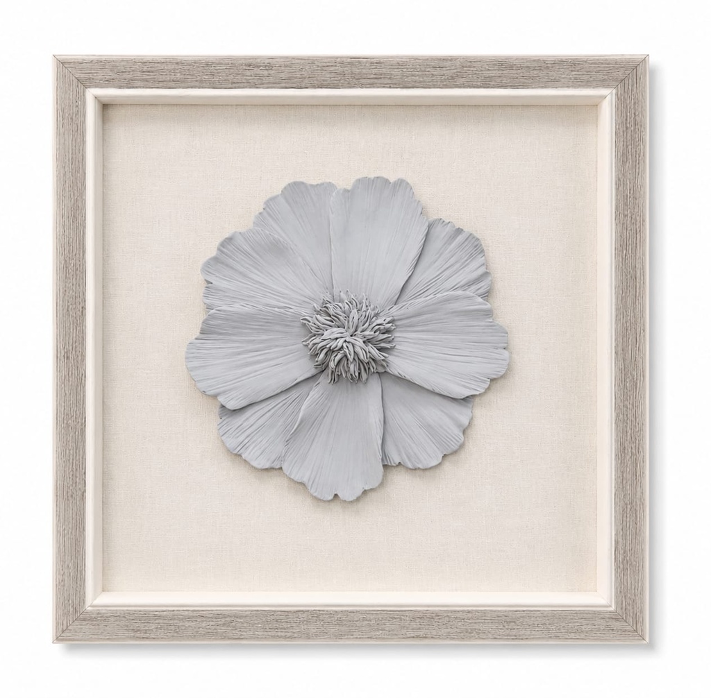Blue 3D Floral Shadow Box  