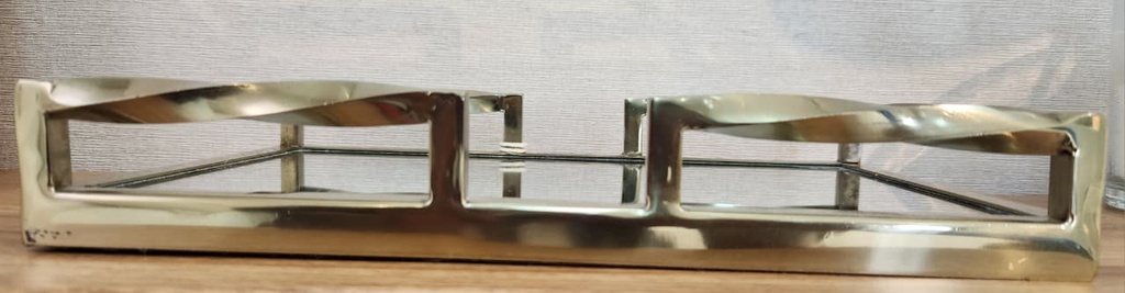 Gold-Handled Mirrored  Rectangular Tray (SM) 