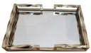 Gold-Handled Mirrored  Rectangular Tray (SM) 