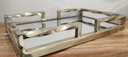 Gold-Handled Mirrored  Rectangular Tray (SM) 