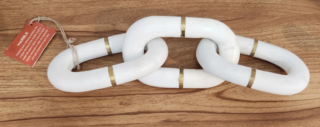 MARBLE AND GOLD 3 LINKED CHAIN  