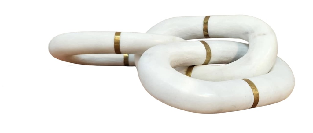 MARBLE AND GOLD 3 LINKED CHAIN  